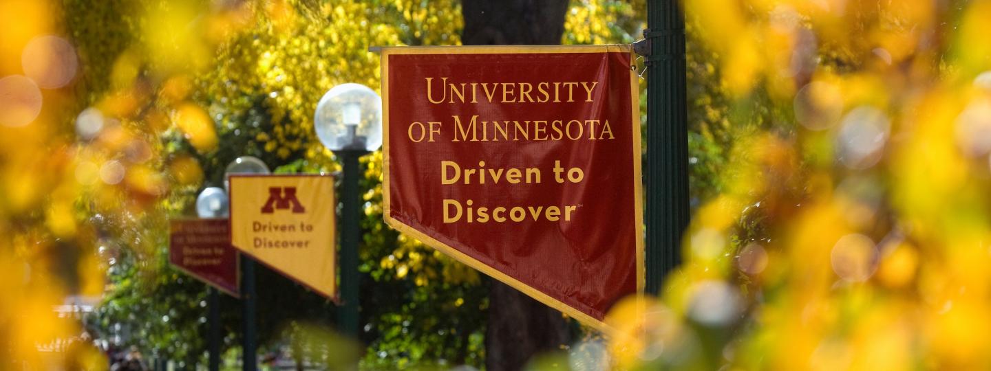 UMN Banners on the mall
