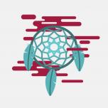 American Indian Cultural House LLC - icon of a turquoise-colored dreamcatcher