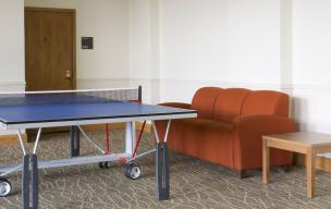 Comstock's ping pong table lounge area.