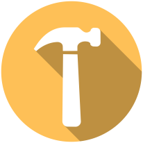 Icon of a hammer